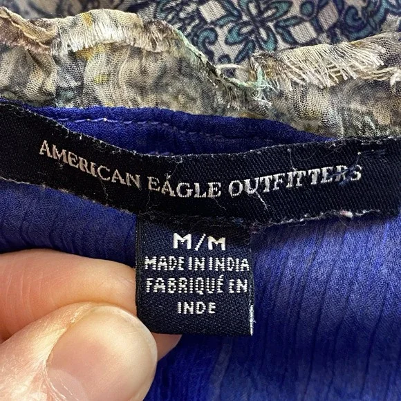 Vintage American Eagle Outfitters Cami Top Womens M Y2K Festival Boho Chic 2000s - Picture 6 of 9